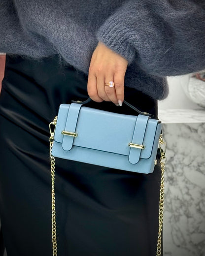 ZILS MAZAIS ĀDAS KOFERĪTIS