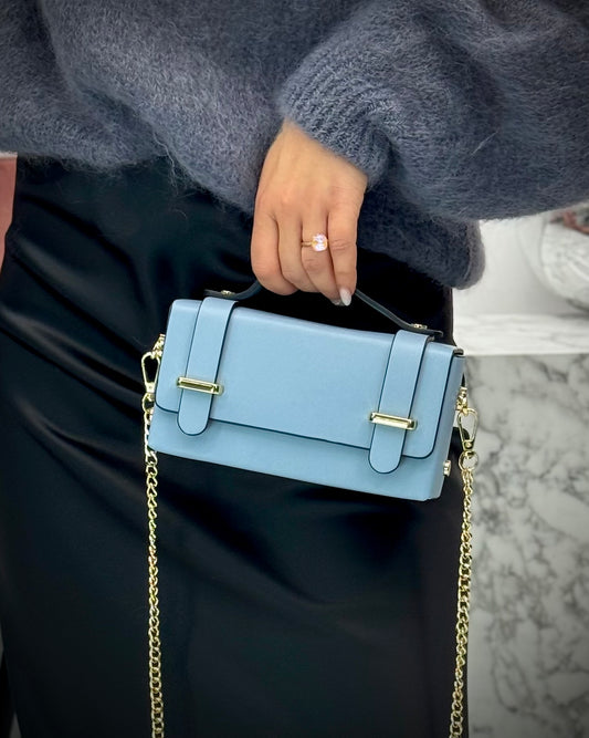 ZILS MAZAIS ĀDAS KOFERĪTIS