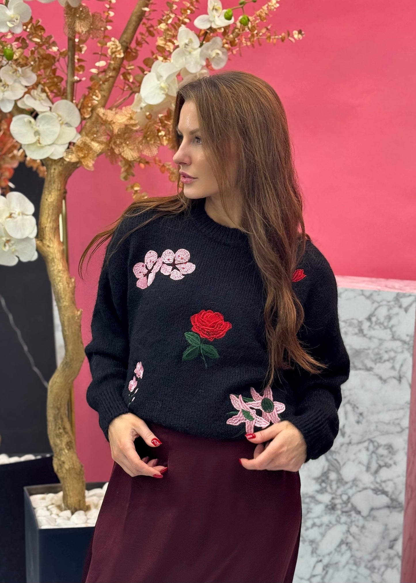 Džemperis ar ziediem