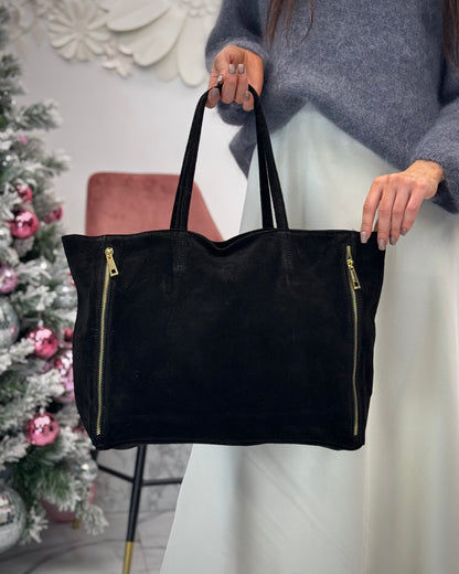 MELNA ZAMŠĀDAS SOMA AR DECO RĀVĒJSLĒDZĒJIEM