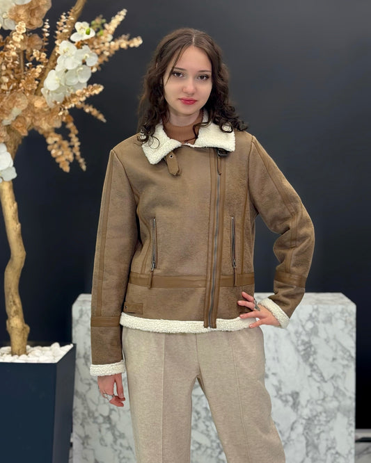 Virsjaka brūna ar balto apkakli