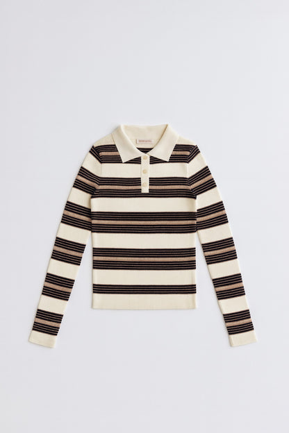 Svītrains polo tops