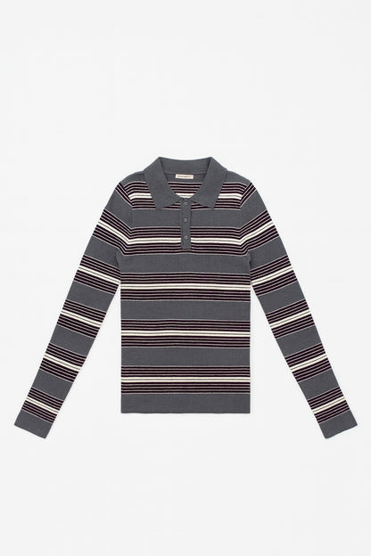 Svītrains polo tops