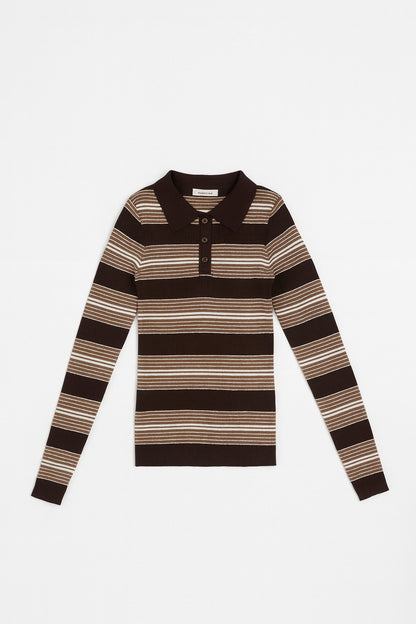 Svītrains polo tops