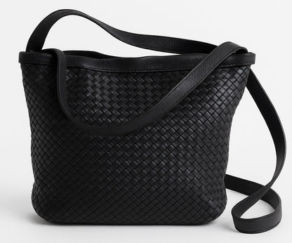 Lielā pītā ādas rokassoma/mugursoma