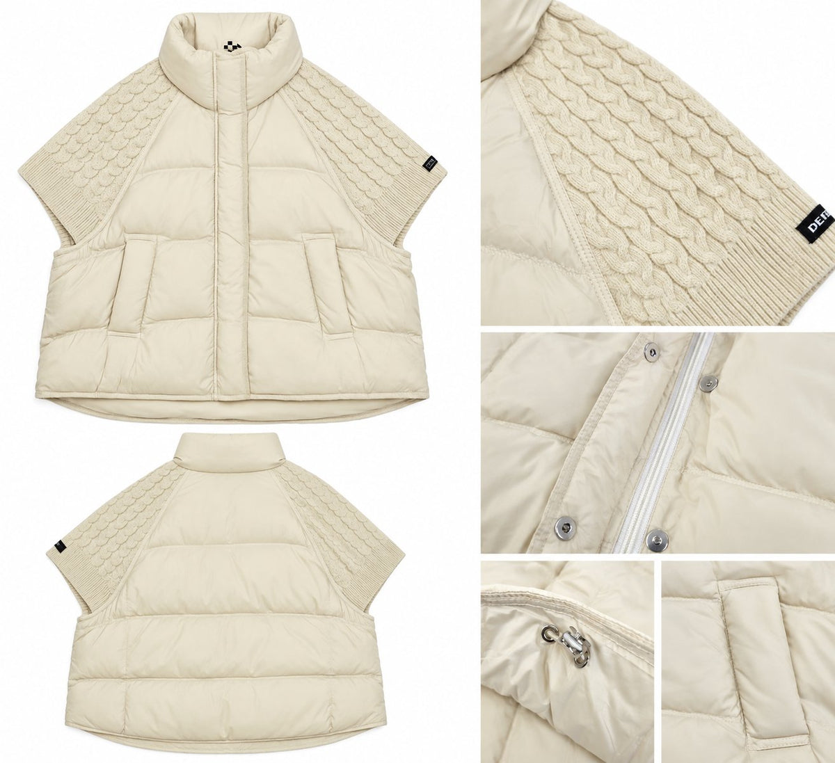 Veste ar trikotāžas piedurkni
